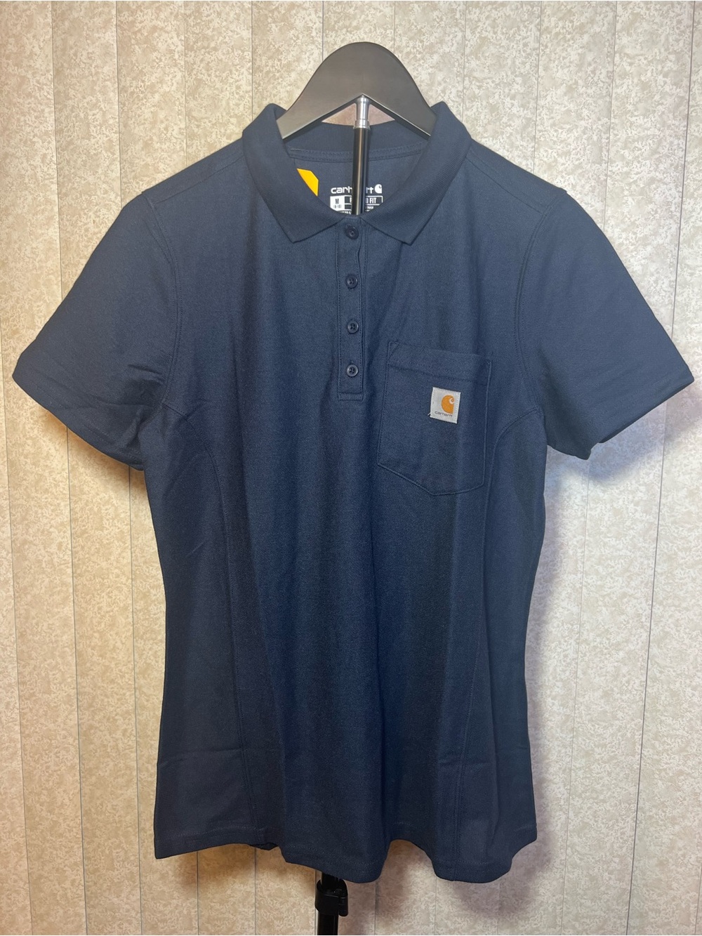 Carhartt NWT‎ Women’s Navy Relaxed Fit Stain Breaker Pocket Polo M
